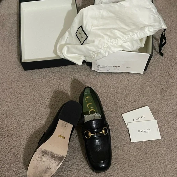 Gucci Horsebit Houdan leather heel loafers - Picture 12 of 14